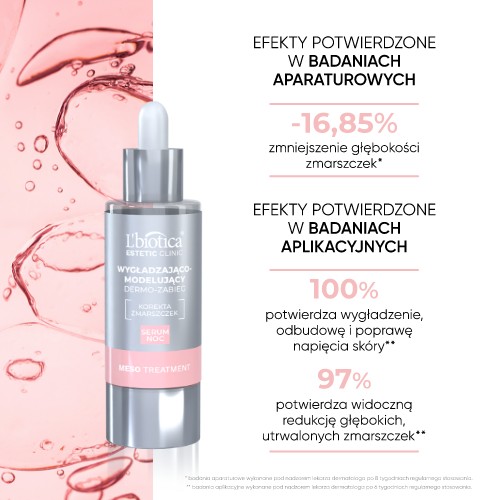 Miniaturka artykułu - #1 L'BIOTICA Estetic Clinic Meso Treatment Wygładzająco-modelujący dermo zabieg Serum na noc, 30ml