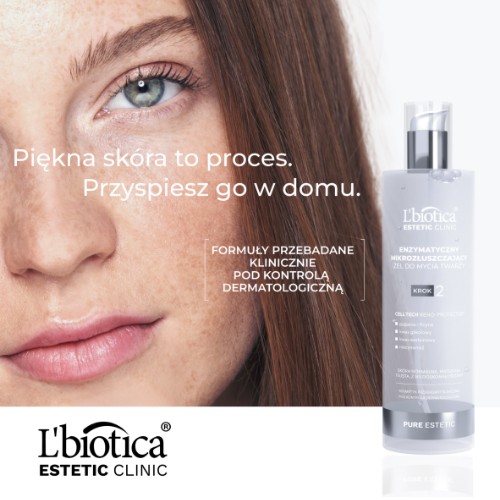 Miniaturka artykułu - #0 L'BIOTICA Estetic Clinic Pure Estetic Enzymatyczny mikrozłuszczający żel do mycia twarzy, 200ml