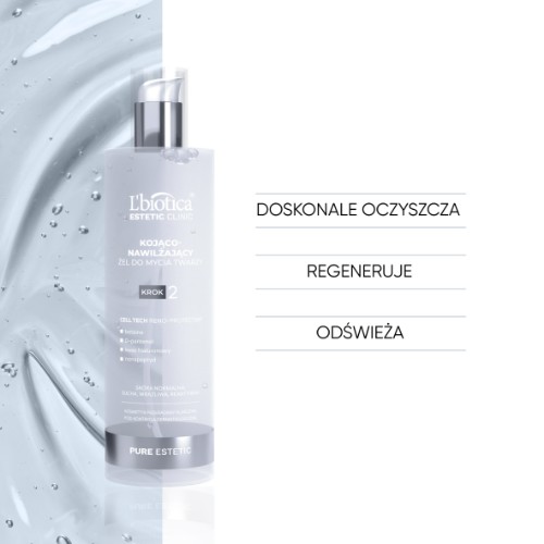 Miniaturka artykułu - #1 L'BIOTICA Estetic Clinic Pure Estetic Kojąco-nawilżający żel do mycia twarzy, 200ml
