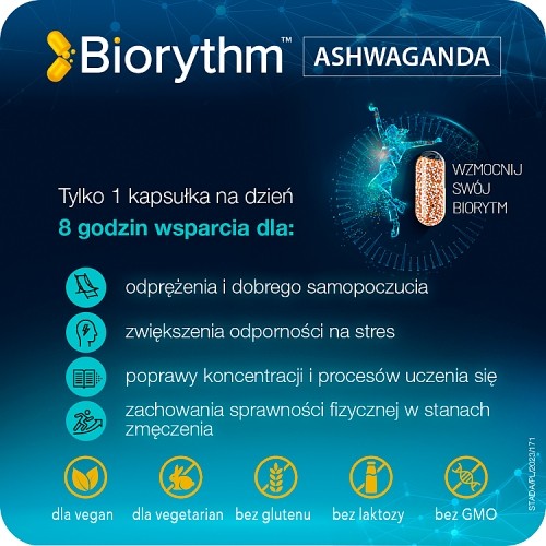 Miniaturka artykułu - #1 Biorythm Ashwagandha, 30kaps.