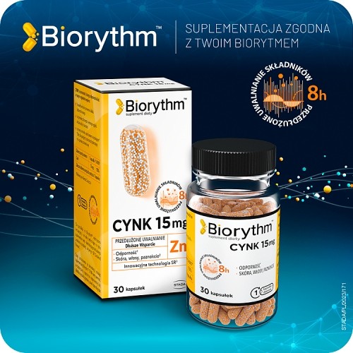 Miniaturka artykułu - #0 Biorythm Cynk 15mg, 30kaps.