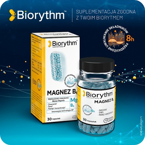 Miniaturka artykułu - #0 Biorythm Magnez B6, 30kaps.