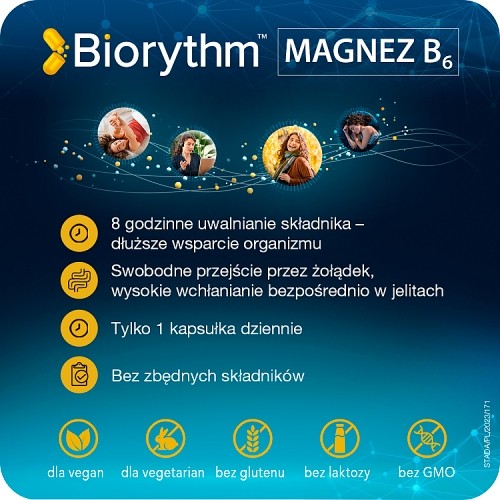 Zdjęcie produktu - 3 Biorythm Magnez B6, 30kaps.