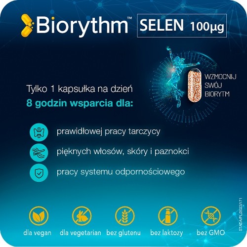 Miniaturka artykułu - #1 Biorythm Selen 100ug, 30kaps.