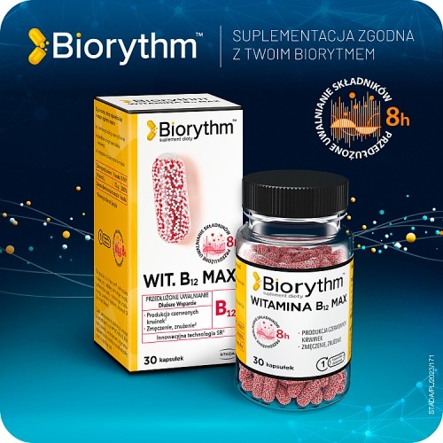 Miniaturka artykułu - #0 Biorythm Witamina B12 Max, 30kaps.