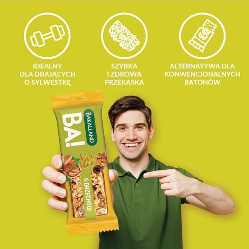 Zdjęcie produktu - 4 BAKALLAND BA! Baton 5 orzech&oacute;w, 40g
