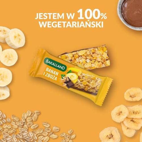 Miniaturka artykułu - #1 BAKALLAND BA! Baton zbożowy Banan, 40g