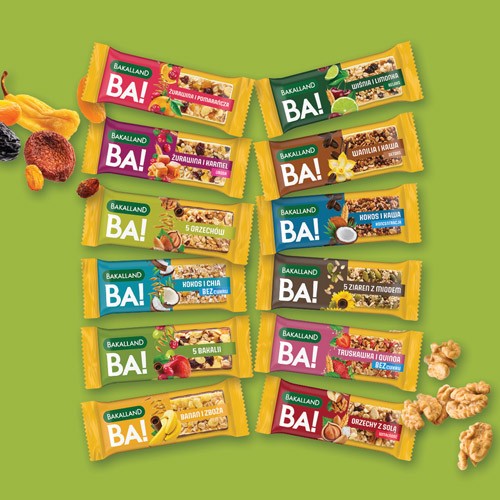 Zdjęcie produktu - 5 BAKALLAND BA! Baton zbożowy 5 bakalii, 40g