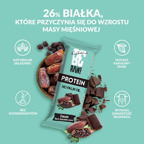 Zdjęcie produktu - 2 BeRAW Protein Baton proteinowy 26% Raw Cococa, 40 g