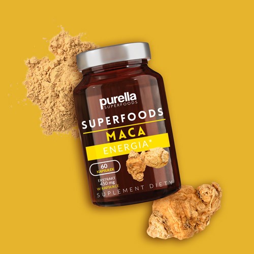 Zdjęcie produktu - 3 PURELLA Maca Energia, 60 kapsułek