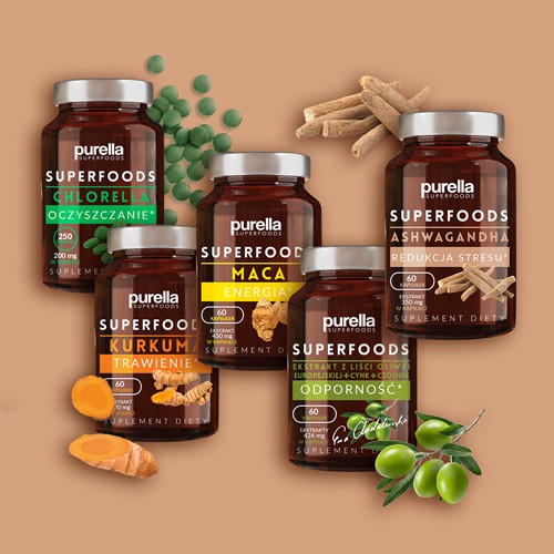 Zdjęcie produktu - 4 PURELLA Ashwagandha Redukcja stresu, 60 kapsułek