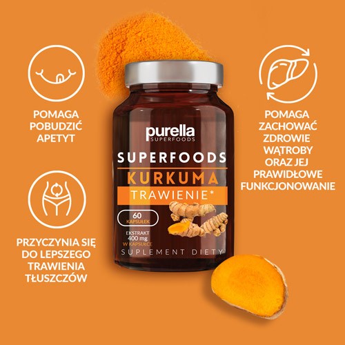 Zdjęcie produktu - 2 PURELLA Kurkuma Trawienie, 60 kapsułek