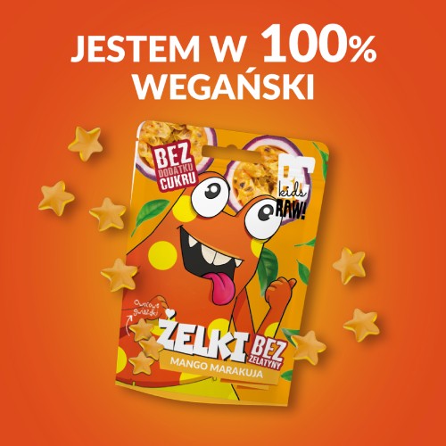 Miniaturka artykułu - #1 BeRAW Kids Żelki Mango Marakuja, 35 g