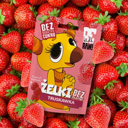 Miniaturka artykułu - #0 BeRAW Kids Żelki Truskawka, 35 g