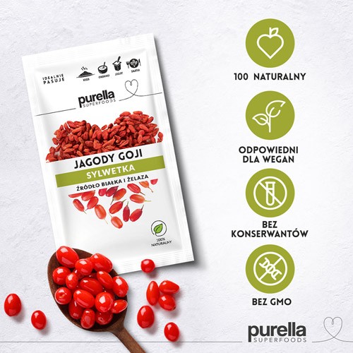 Miniaturka artykułu - #0 PURELLA Jagody Goji suszone, 45g