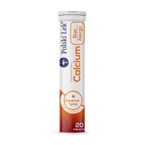 Miniaturka artykułu - #0 Calcium + Kwercetyna Duo Alergo smak pomarańczowy, 20tabl. musujących