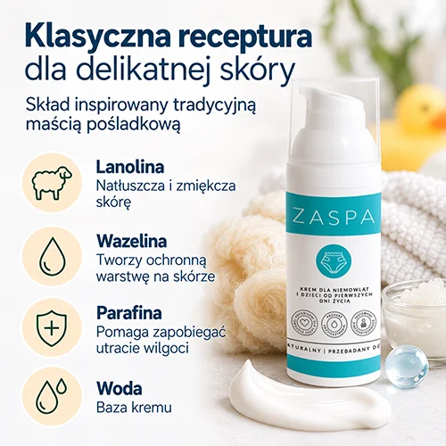 #0 – ZASPA Pieluszkowy Krem dla dzieci od pierwszych dni życia, 50g