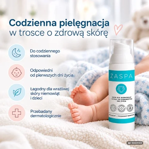 #1 – ZASPA Pieluszkowy Krem dla dzieci od pierwszych dni życia, 50g