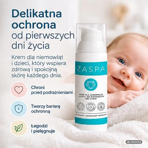 #3 – ZASPA Pieluszkowy Krem dla dzieci od pierwszych dni życia, 50g