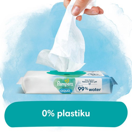 Zdjęcie produktu - 5 Pampers Harmonie Aqua Chusteczki nawilżane, 9x48szt.