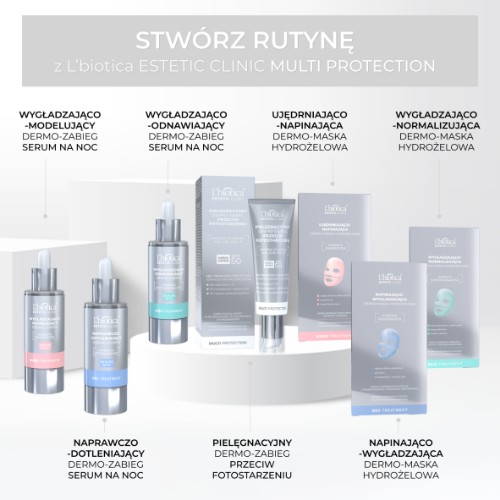 Zdjęcie produktu - 5 L'BIOTICA Estetic Clinic Multi Protection Pielęgnacyjny Dermo-Zabieg Krem dzień SPF50, 35ml 