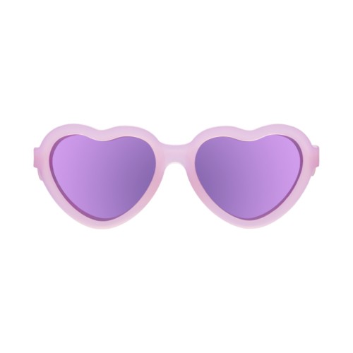 Miniaturka artykułu - #0 Babiators Okulary przeciwsłoneczne z polaryzacją HEART FROSTED PINK PURPLE MIRRORED LENS POLARIZED 0-2 lata P-HRT-503-S