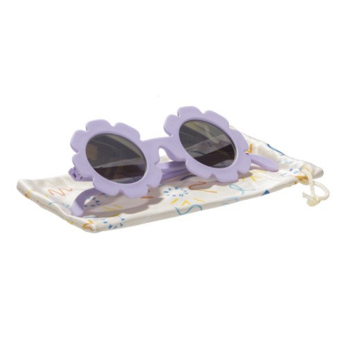 Miniaturka artykułu - #1 Babiators Okulary przeciwsłoneczne z polaryzacją FLOWER IRRESISTIBLE IRIS LAVENDER MIRRORED LENS 0-2 lata P-FWR503-S