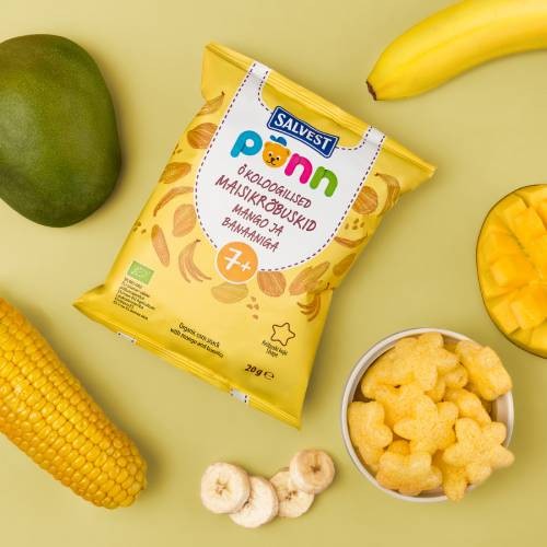 Zdjęcie produktu - 2 SALVEST P&Otilde;NN BIO Chrupki mango, 20 g