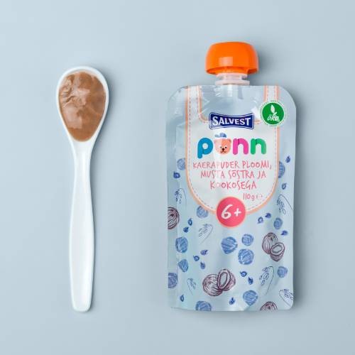 Miniaturka artykułu - #1 SALVEST P&Otilde;NN BIO Owsianka ze śliwką, czarną porzeczką i kokosem, 110g