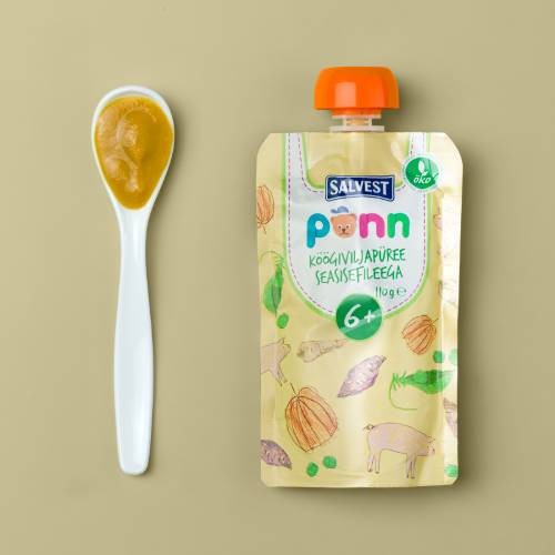 Miniaturka artykułu - #1 SALVEST P&Otilde;NN BIO Polędwiczki wieprzowe z puree warzywnym, 110g