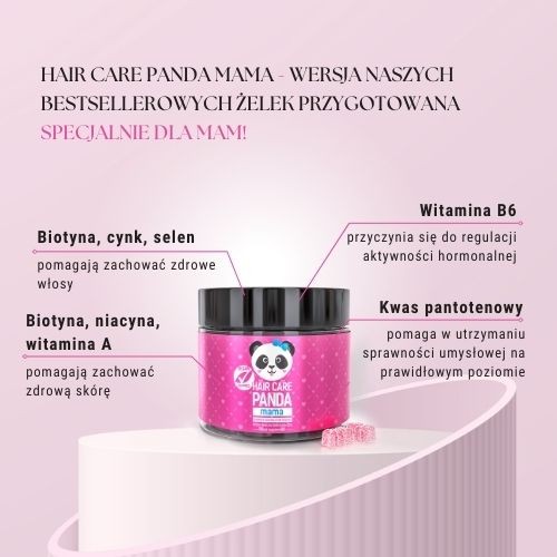 Miniaturka artykułu - #1 Noble Health Hair Care Panda Mama żelki, 30szt.