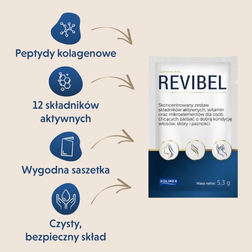 Miniaturka artykułu - #1 REVIBEL hydrolizowany kolagen rybi, 30sasz.