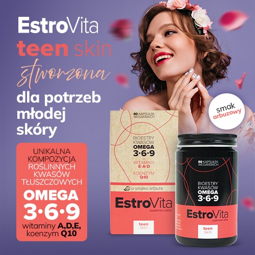 Miniaturka artykułu - #0 EstroVita Teen Skin Kwasy Omega 3-6-9, 60 kapsułek