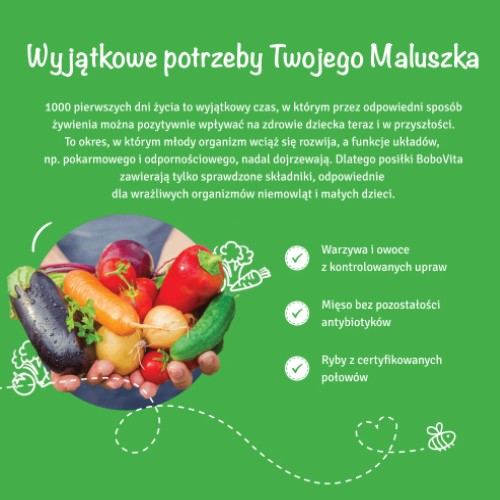 Miniaturka artykułu - #0 BoboVita Gulasz drobiowy z pieczarkami po 15 miesiącu, 250 g