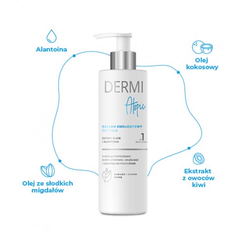 Zdjęcie produktu - 2 DERMI Atopic Balsam emolientowy do ciała, 400ml