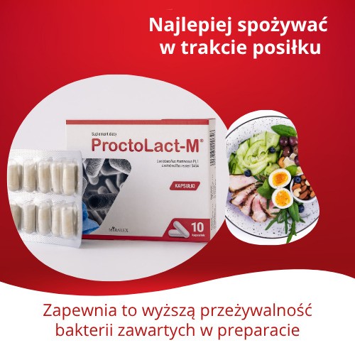 Zdjęcie produktu - 4 ProctoLact-M Doustny Probiotyk Proktologiczny 400mg, 10 kapsułek