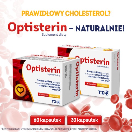 Miniaturka artykułu - #0 Optisterin, - Wspomaga utrzymanie odpowiedniego stężenia cholesterolu, 60 kapsułek 