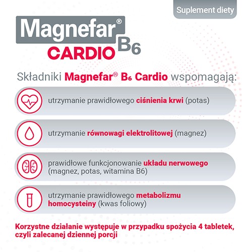 Zdjęcie produktu - 2 Magnefar B6 Cardio, 50 tabletek