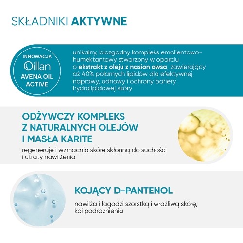 Zdjęcie produktu - 2 OILLAN Nawilżający dermo-krem do twarzy i ciała, 200ml