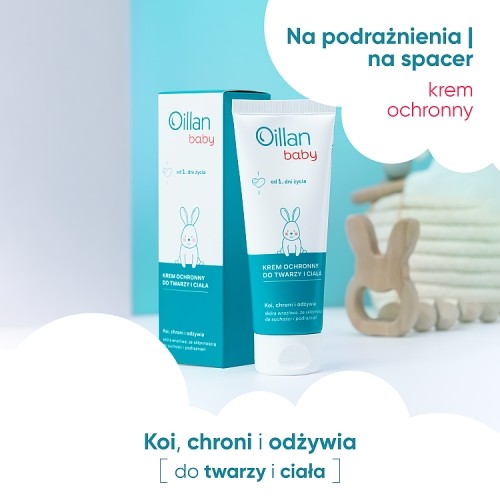 Miniaturka artykułu - #1 OILLAN Baby Krem ochronny do twarzy i ciała, 75ml