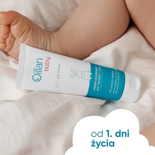 Zdjęcie produktu - 4 OILLAN Baby Krem ochronny do twarzy i ciała, 75ml