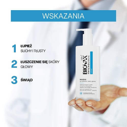 Miniaturka artykułu - #1 BIOVAX Trychologic Łupież Maska do włos&oacute;w i sk&oacute;ry głowy, 200ml
