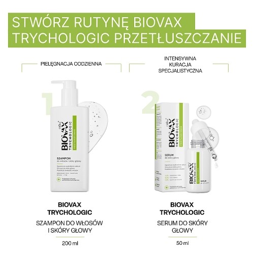 Zdjęcie produktu - 4 BIOVAX Trychologic Przetłuszczanie Serum do sk&oacute;ry głowy, 50ml