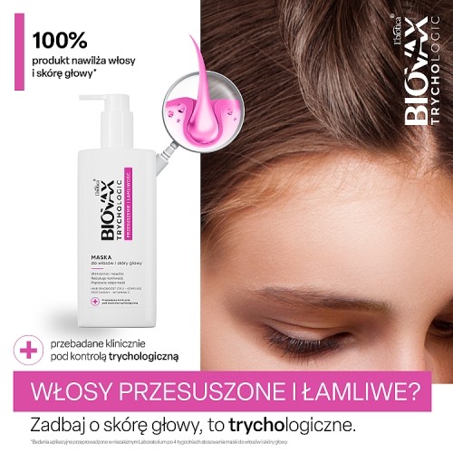 Miniaturka artykułu - #0 BIOVAX Trychologic Przesuszenie i Łamliwość Maska do włos&oacute;w i sk&oacute;ry głowy, 200ml
