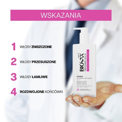 Miniaturka artykułu - #1 BIOVAX Trychologic Przesuszenie i Łamliwość Maska do włos&oacute;w i sk&oacute;ry głowy, 200ml