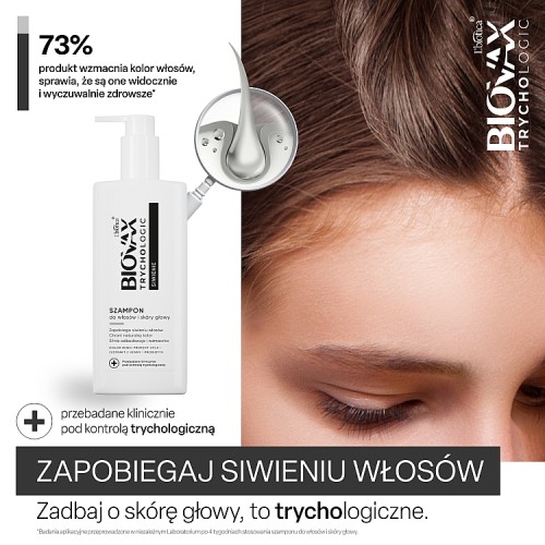 Miniaturka artykułu - #0 BIOVAX Trychologic Siwienie Szampon do włos&oacute;w i sk&oacute;ry głowy, 200ml