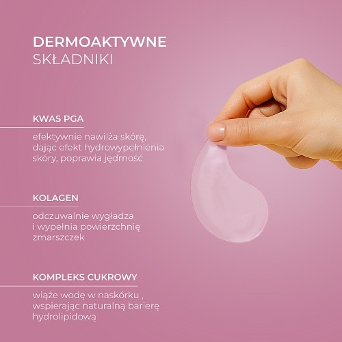 Zdjęcie produktu - 2 L'BIOTICA PHF + KOLAGEN Nawilżenie & Wygładzenie Hydrożelowe Płatki pod oczy, 2 sztuki