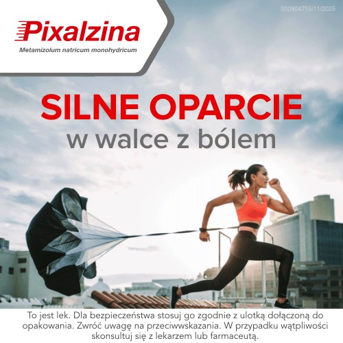 Zdjęcie produktu - 5 Pixalzina 500mg, Lek o silnym działaniu przeciwgorączkowym i przeciwb&oacute;lowym, 20 tabl.