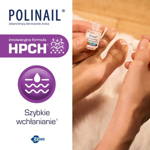 Zdjęcie produktu - 2 Polinail lakier do paznokci leczniczy 80 mg/g, 3,3 ml