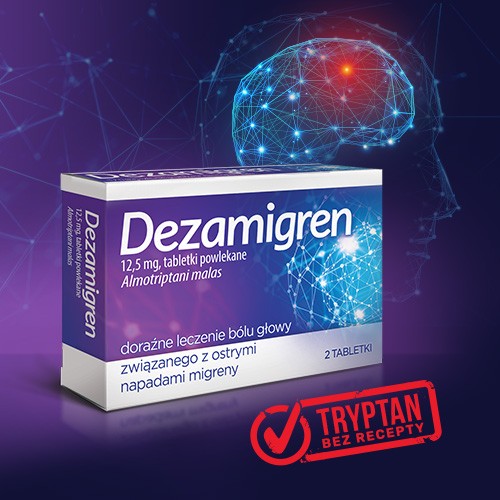 Miniaturka artykułu - #0 DEZAMIGREN 12,5mg, Lek przeciwmigrenowy, 2 tabletki powlekane